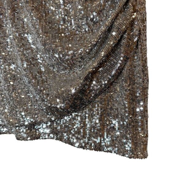 Express Silver Sequin Mini Skirt - Women's XS - Picture 3 of 6